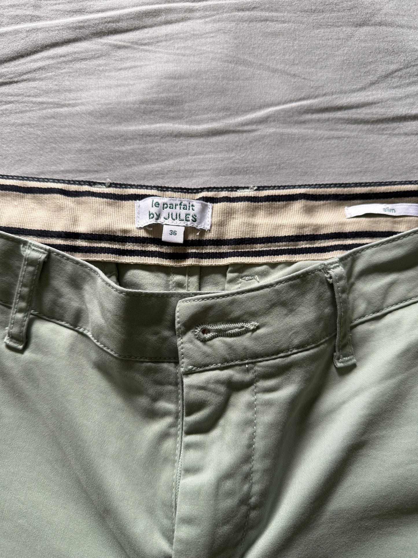 Pantalon chino slim "le parfait by JULES" - Kaki Moyen