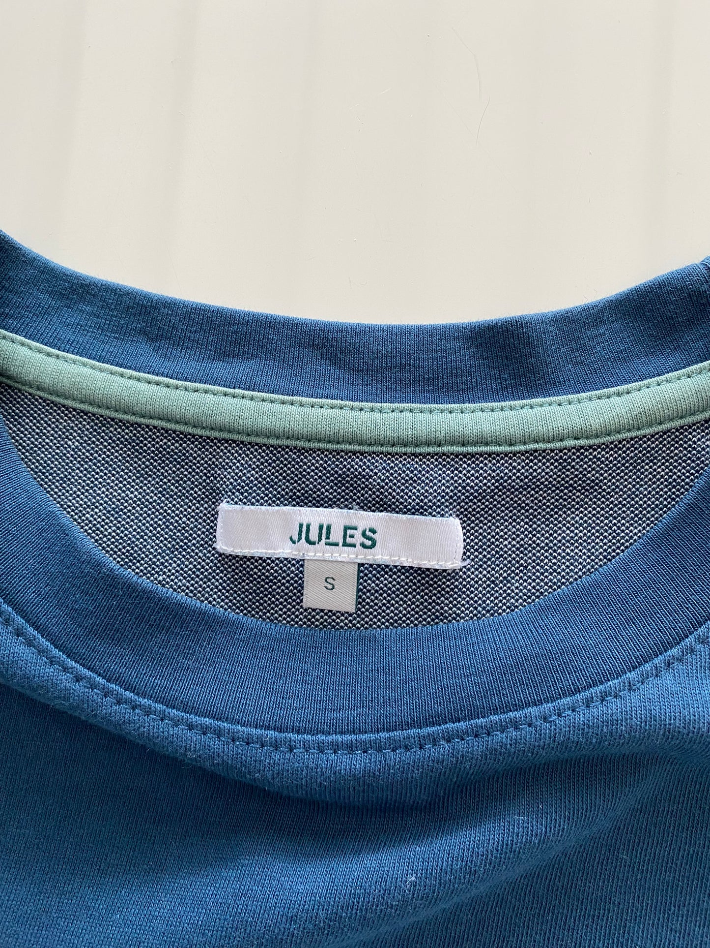 Teeshirt (e) color bloc marinière Vert marine blanc