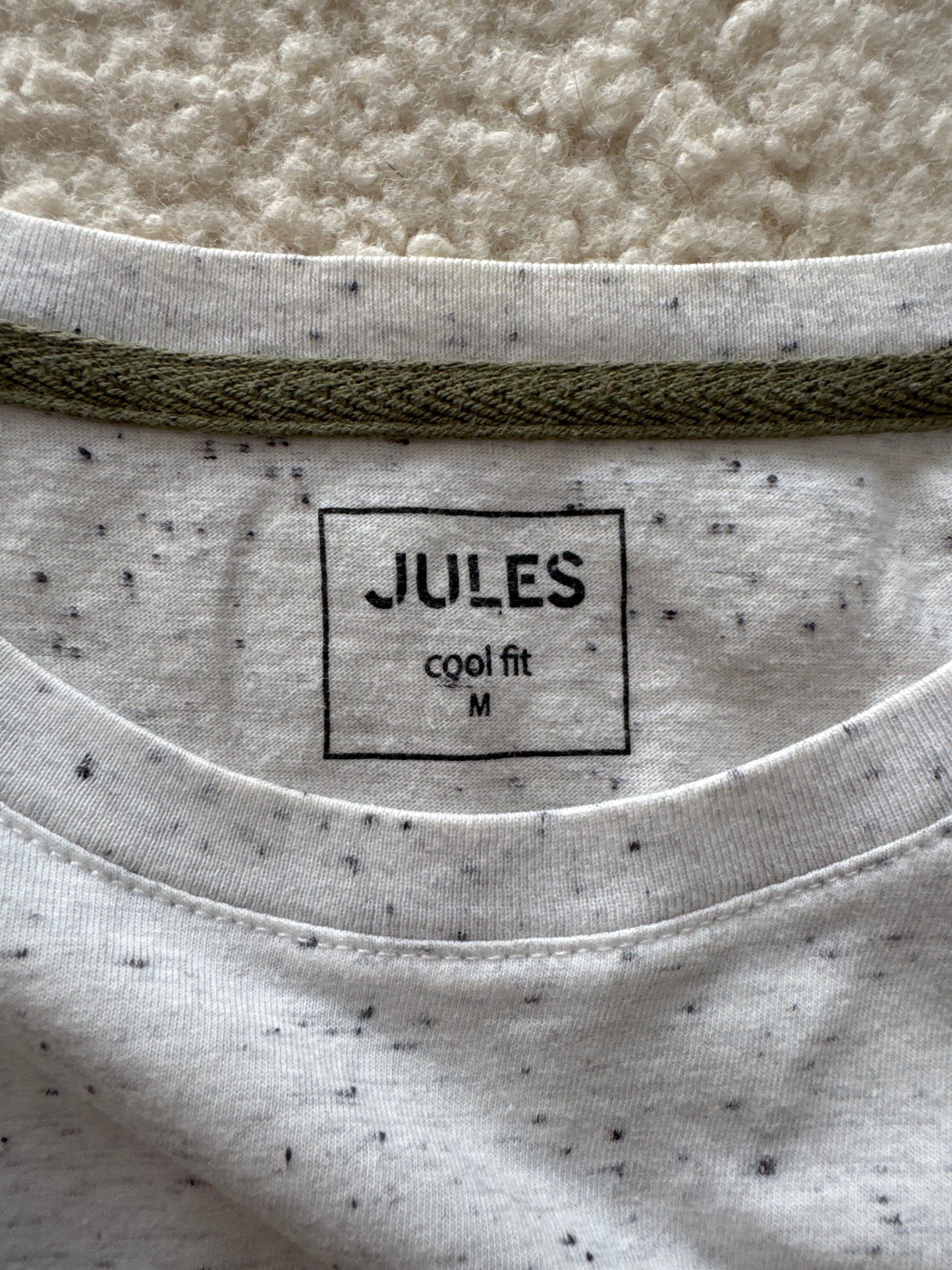 Tee-shirt moucheté broderie poitrine cot