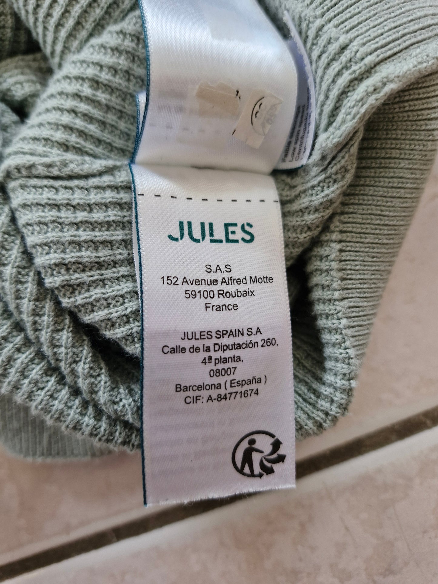 Pull col rond maille gaufrée