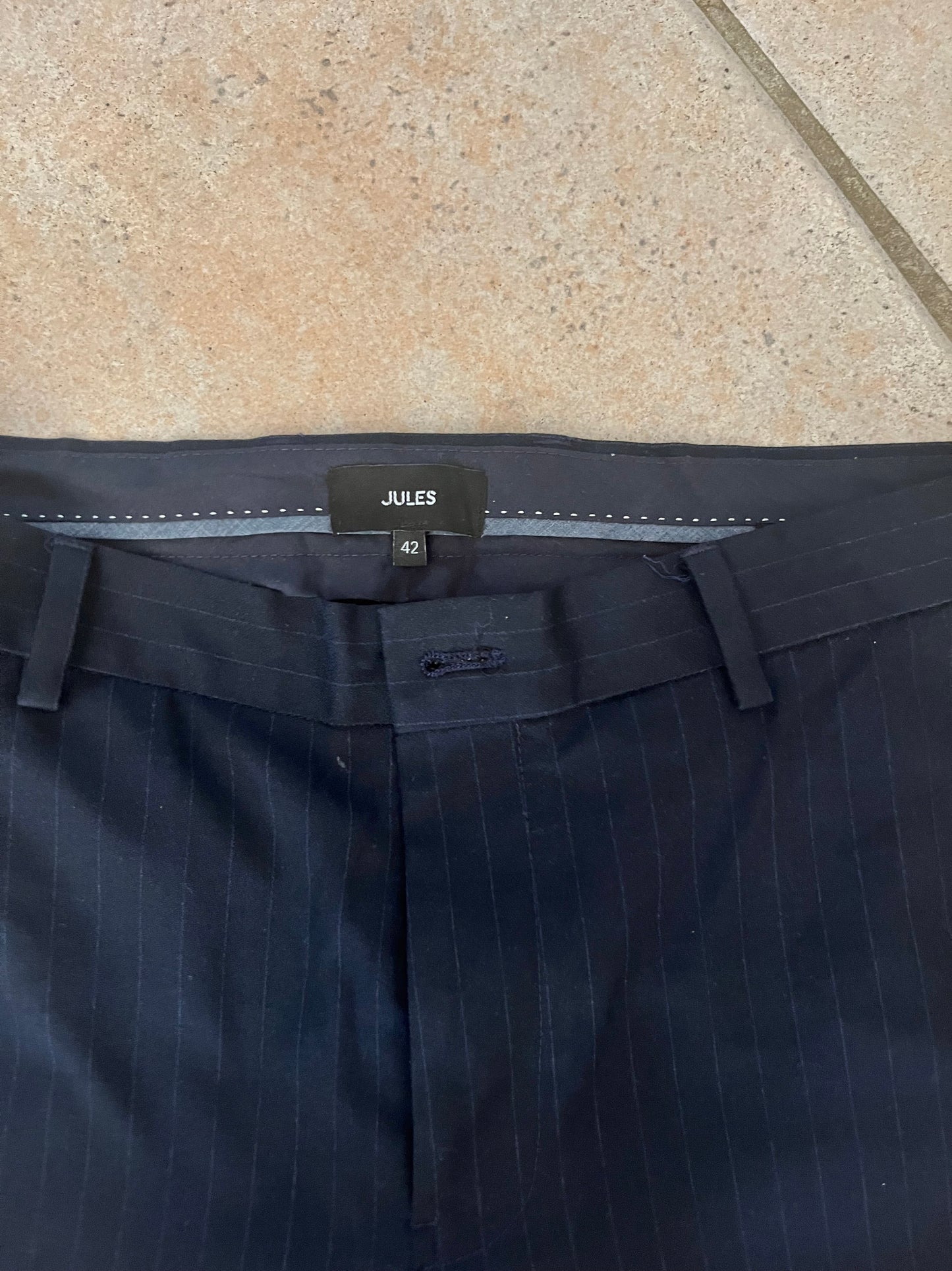 Pantalon chino slim à rayures