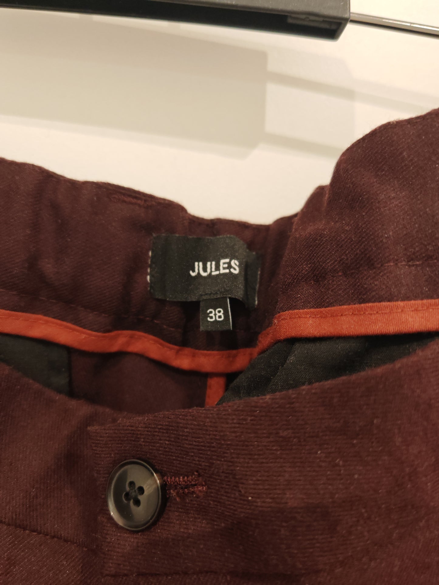 Pantalon chino slim effet flanelle