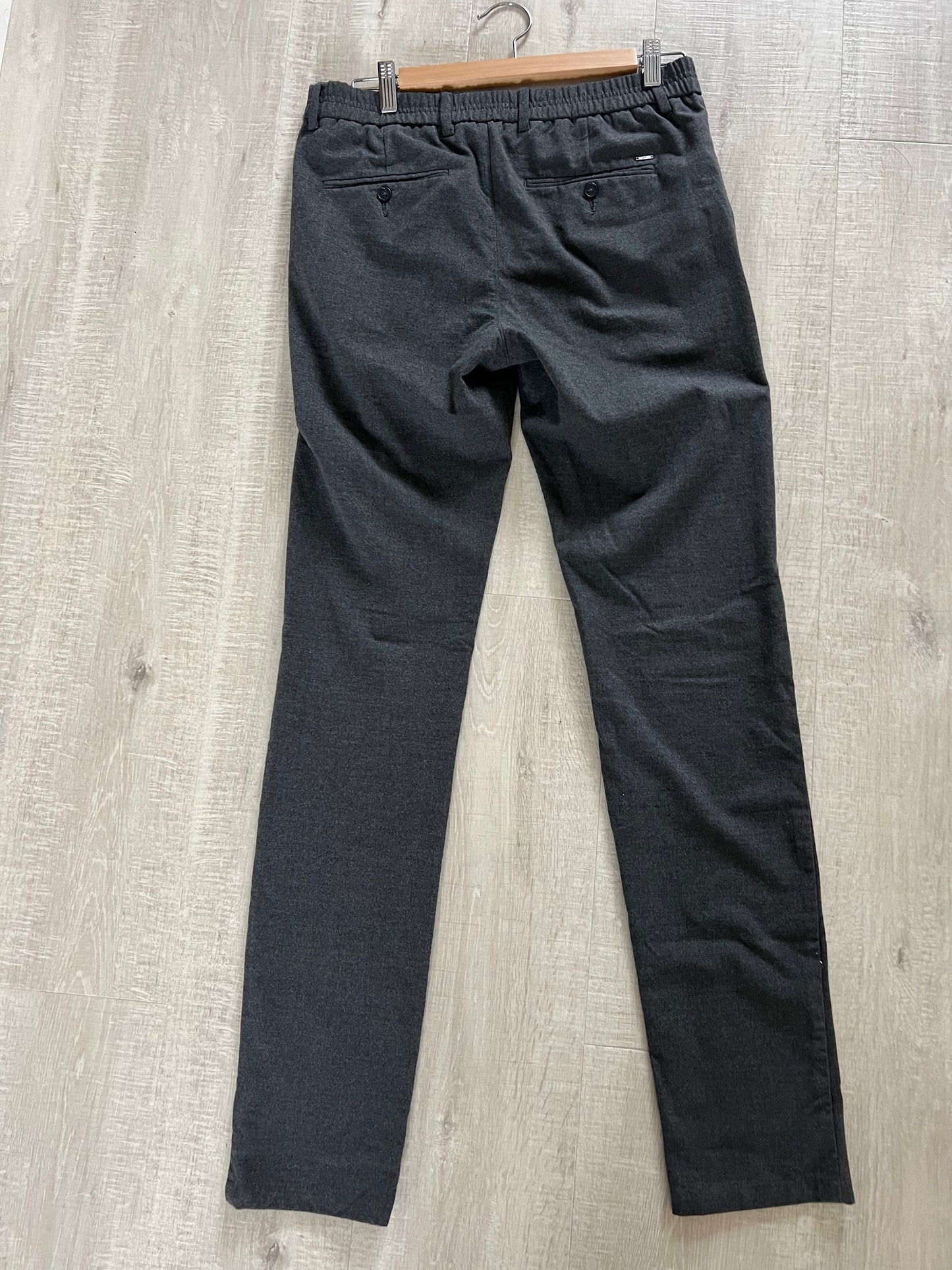 Pantalon slim chino bi stretch taille élastiquée
