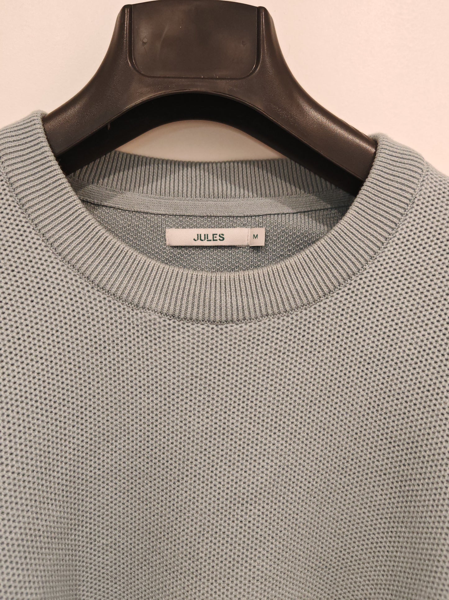 Pull col rond jeux de points