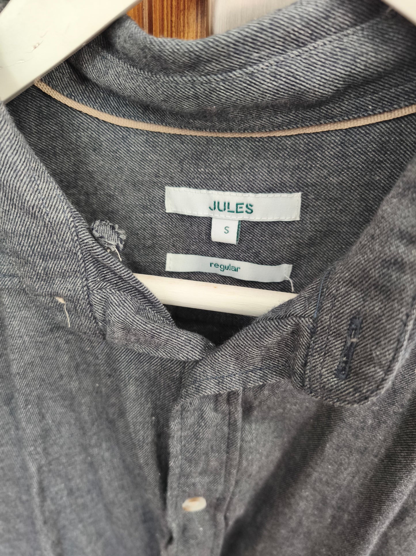 Chemise regular unie flanelle coton