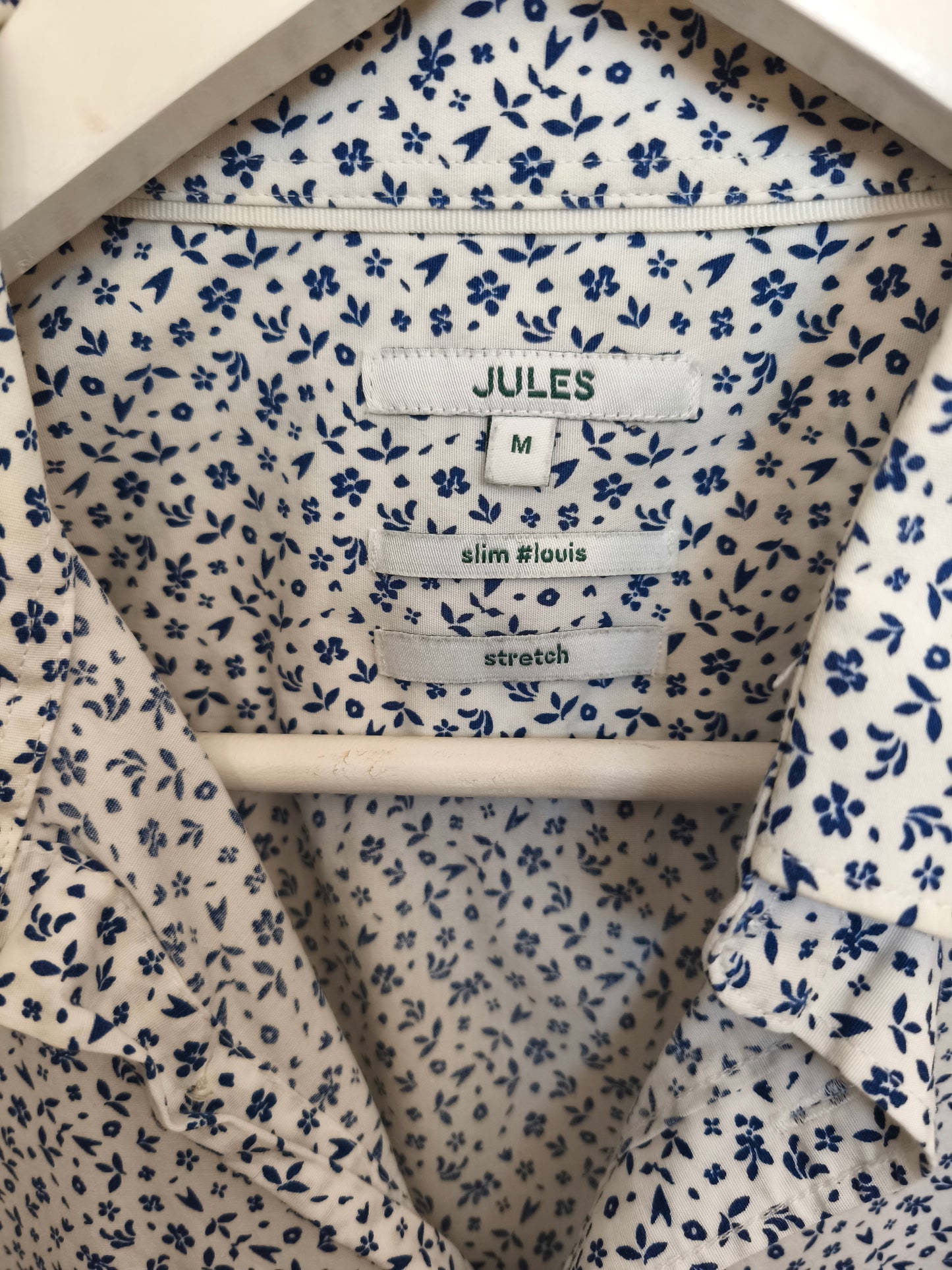 Chemise slim imprimé fleur coton