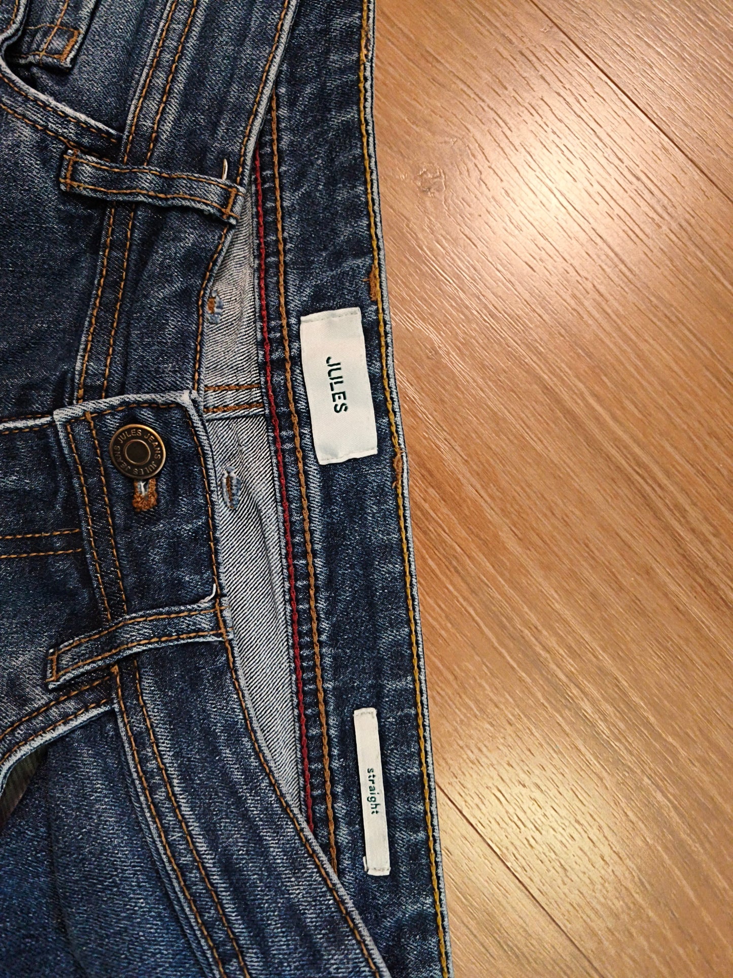 Jean straight en coton et polyester recyclés
