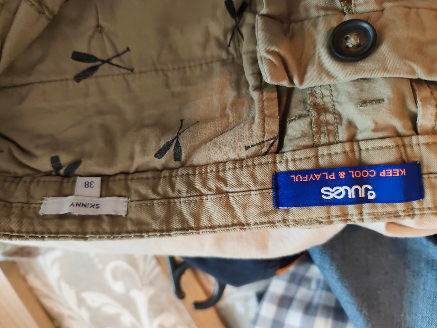 Chino skinny garment dyed