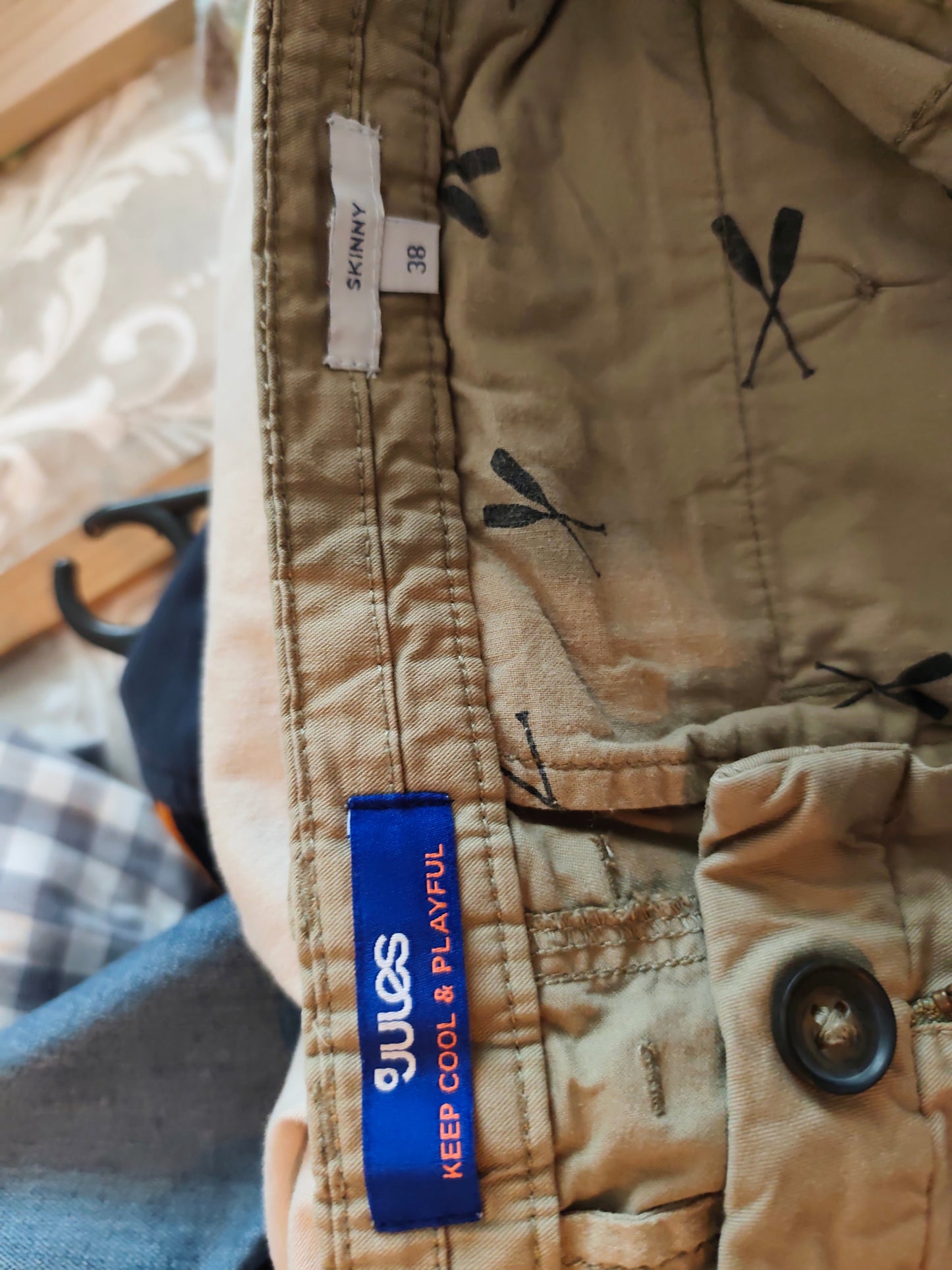 Chino skinny garment dyed