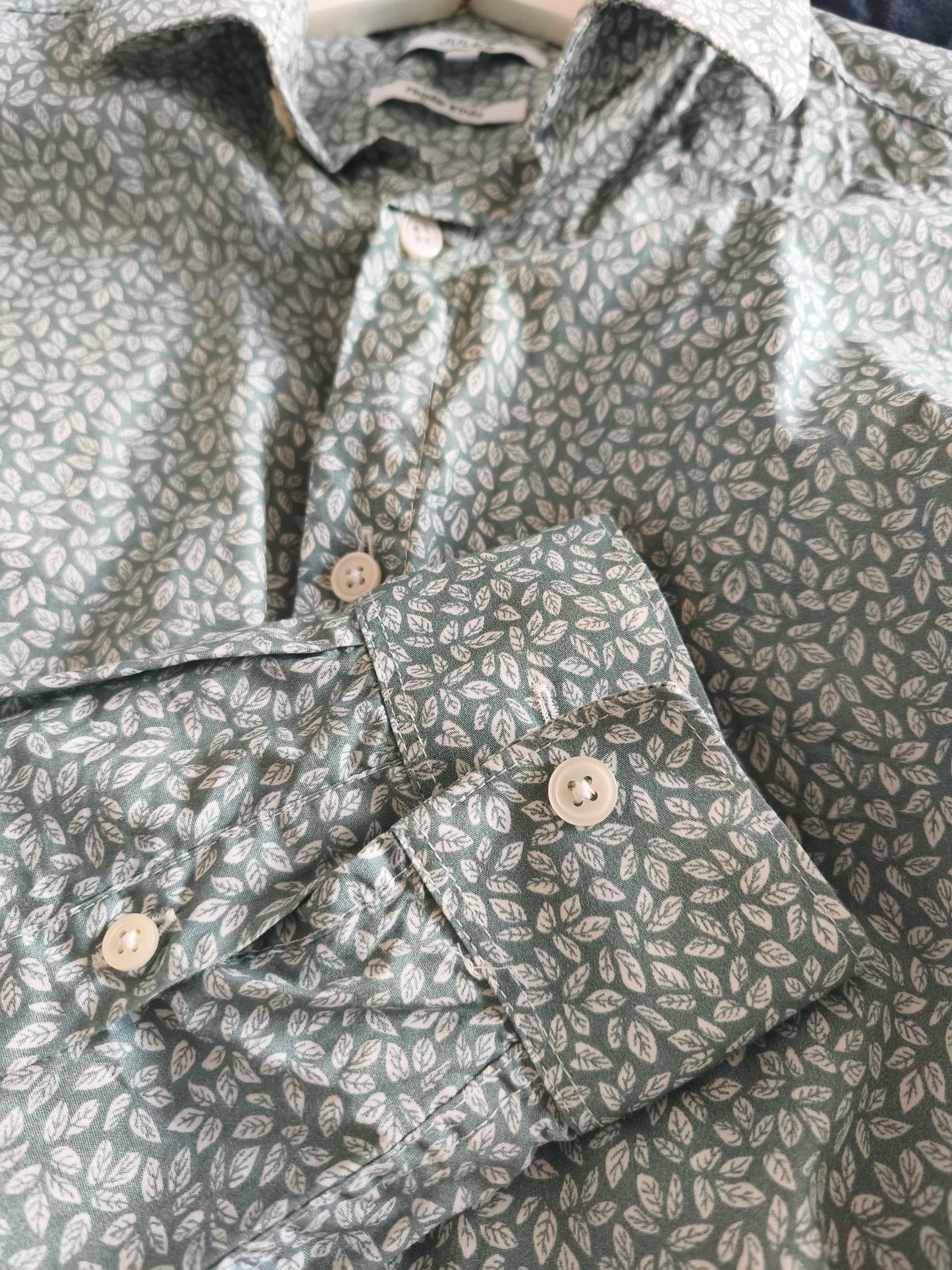 Chemise regular imprimé micro feuille co