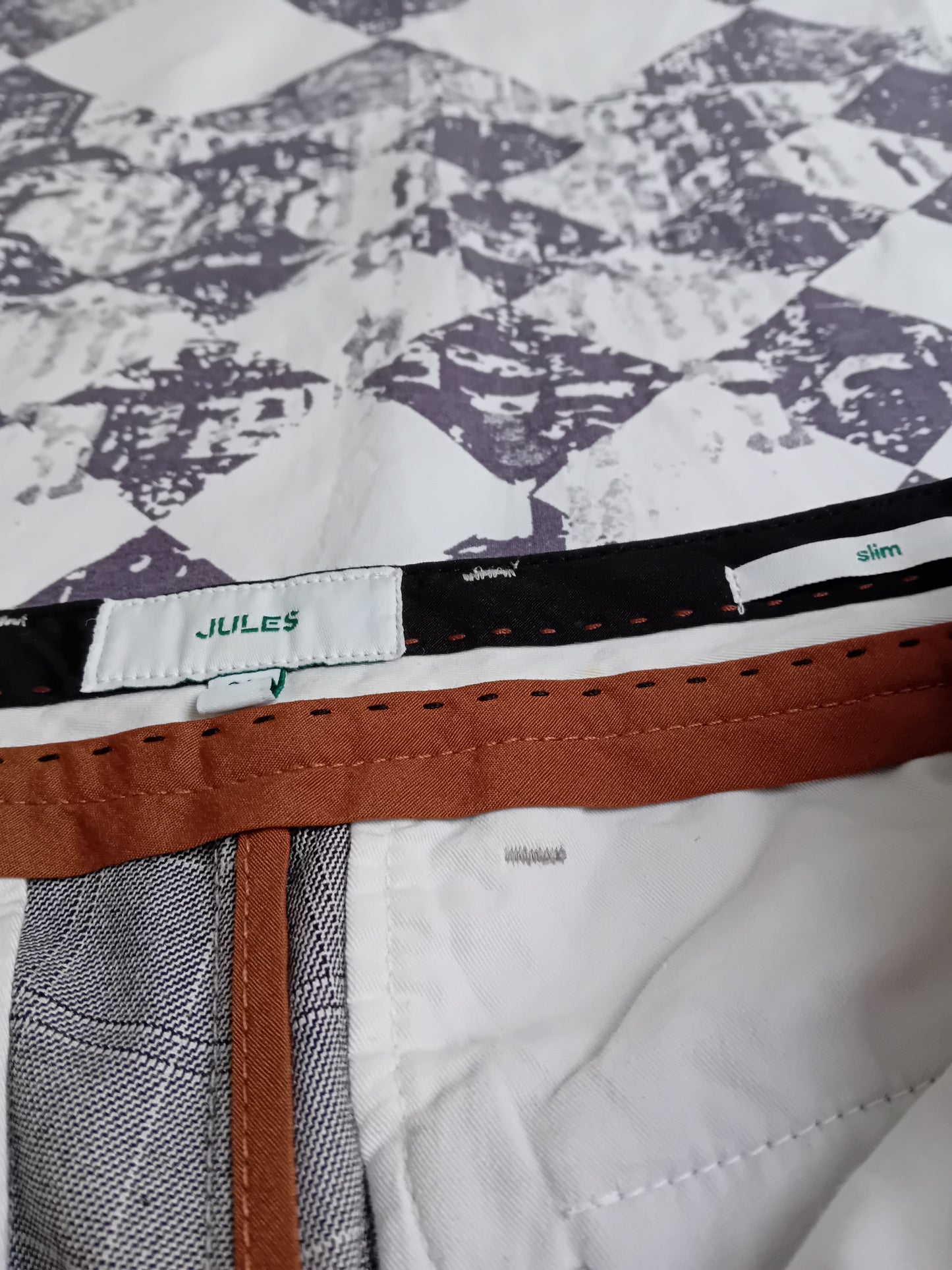 Pantalon chino slim à carreaux