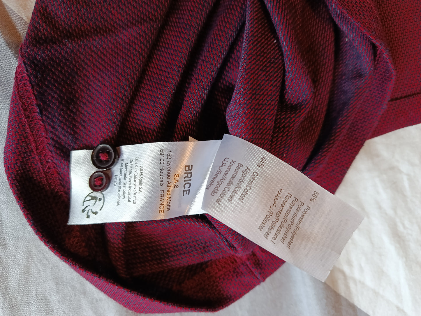Polo manches courtes jeu de points fauss