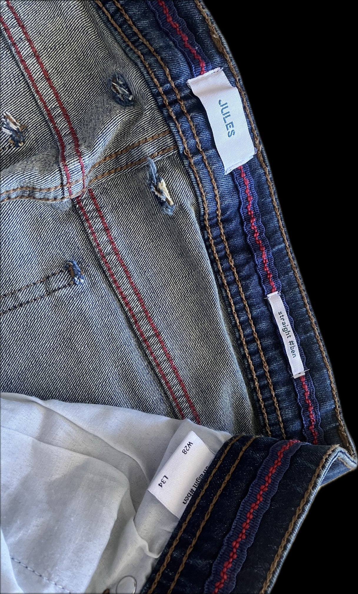 Jean straight bleu foncé
