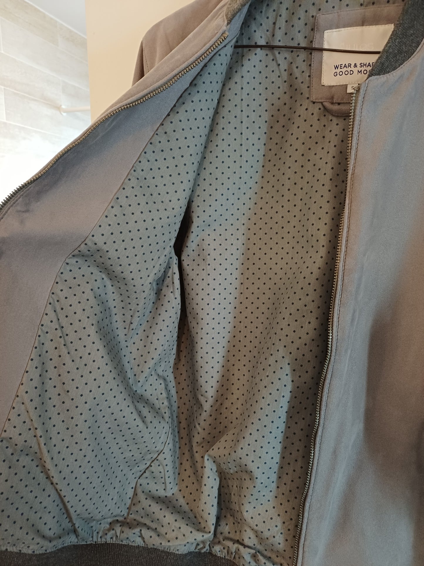 Blouson fausse suédine col teddy