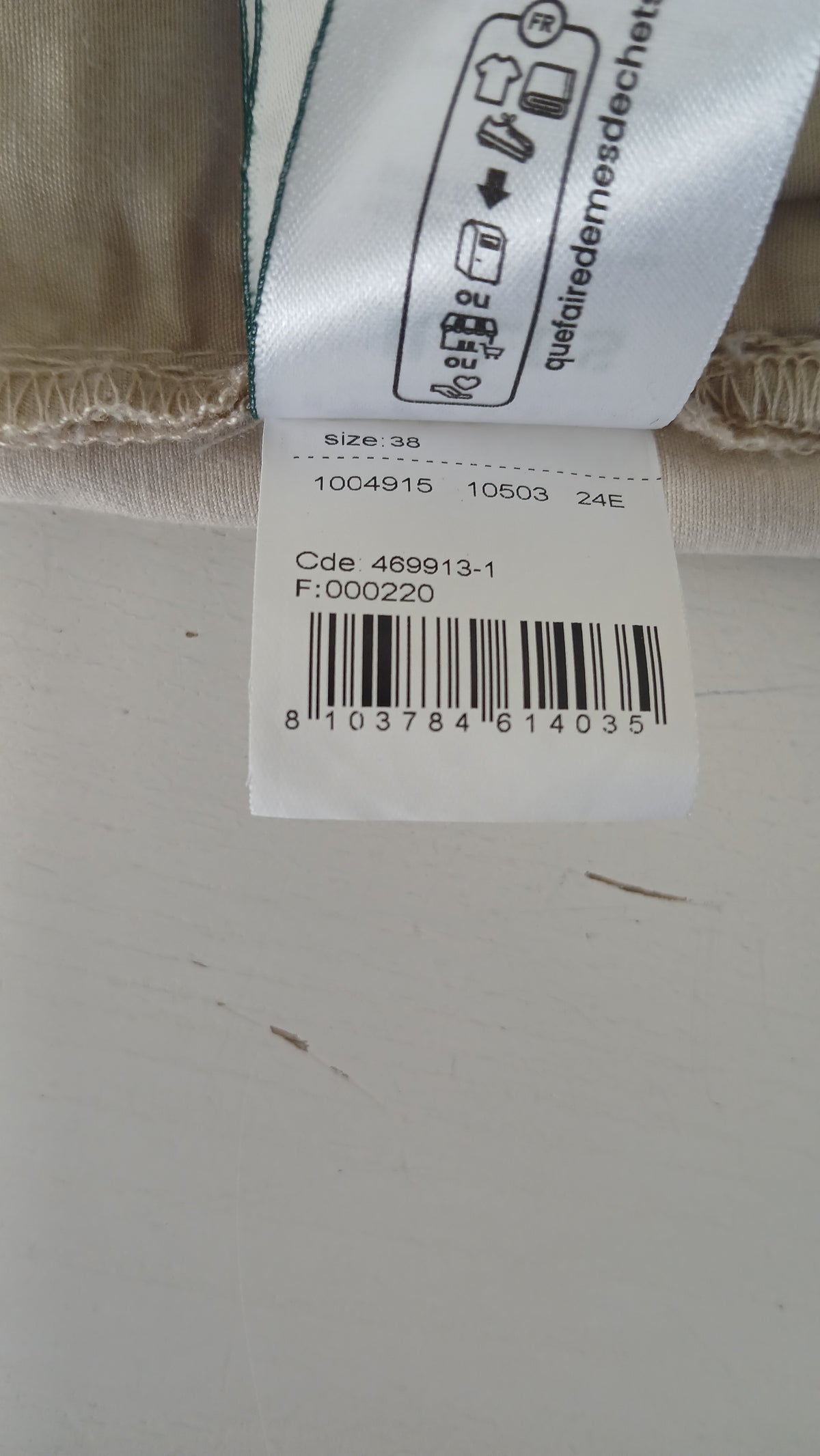 Bermuda chino uni taille élastiquée