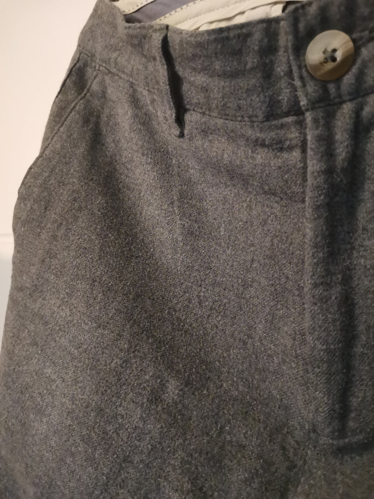 Pantalon chino flanelle carotte