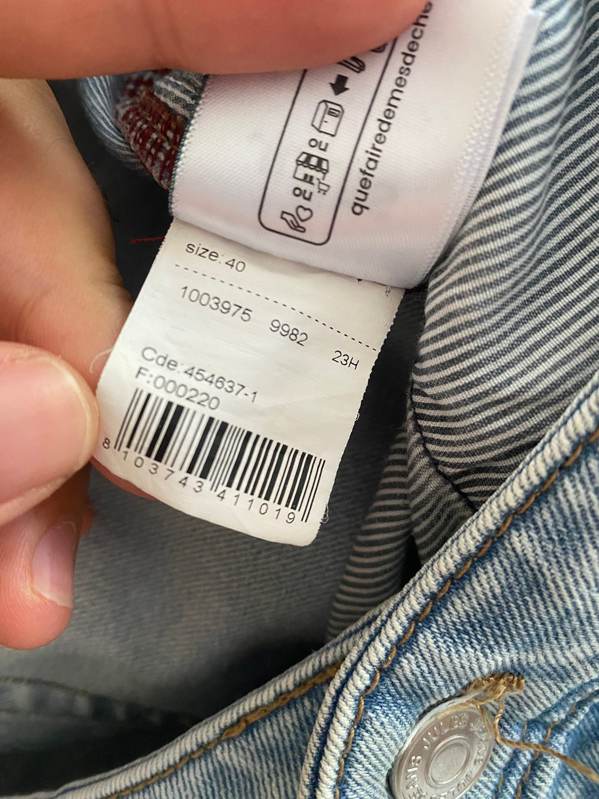 Jean straight en coton et polyester recyclés