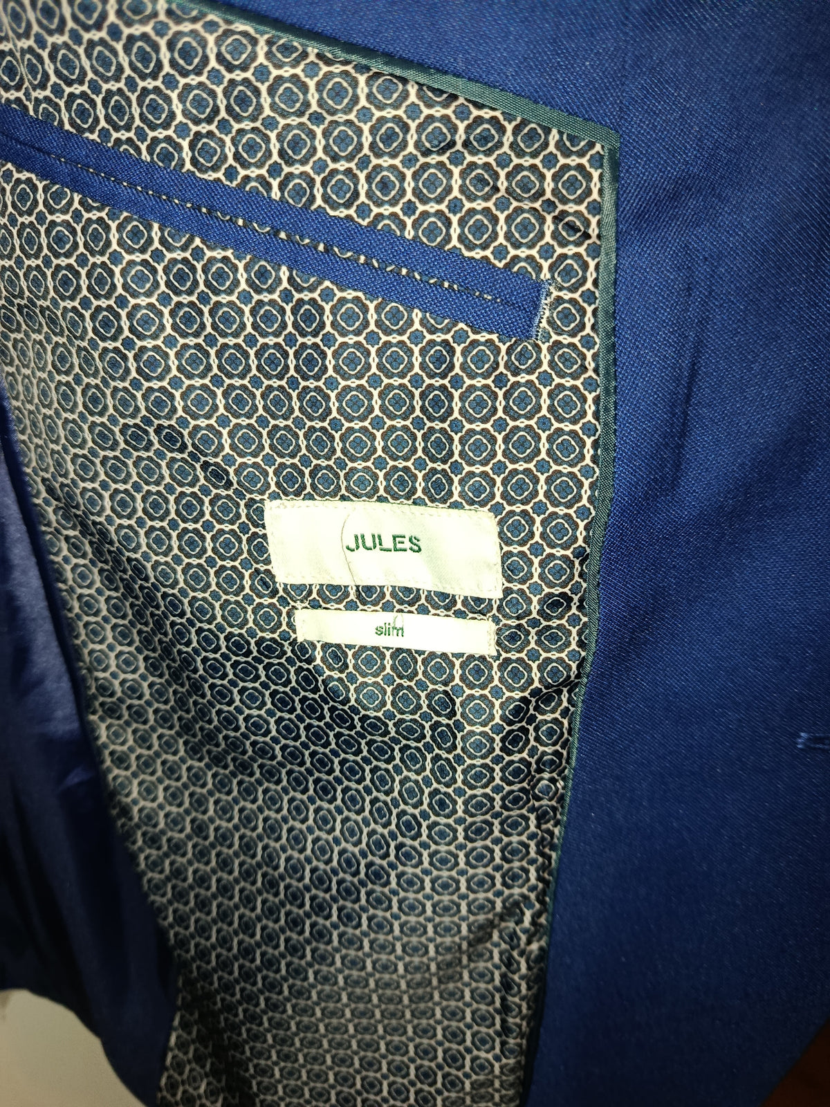 Veste de costume bleu royal