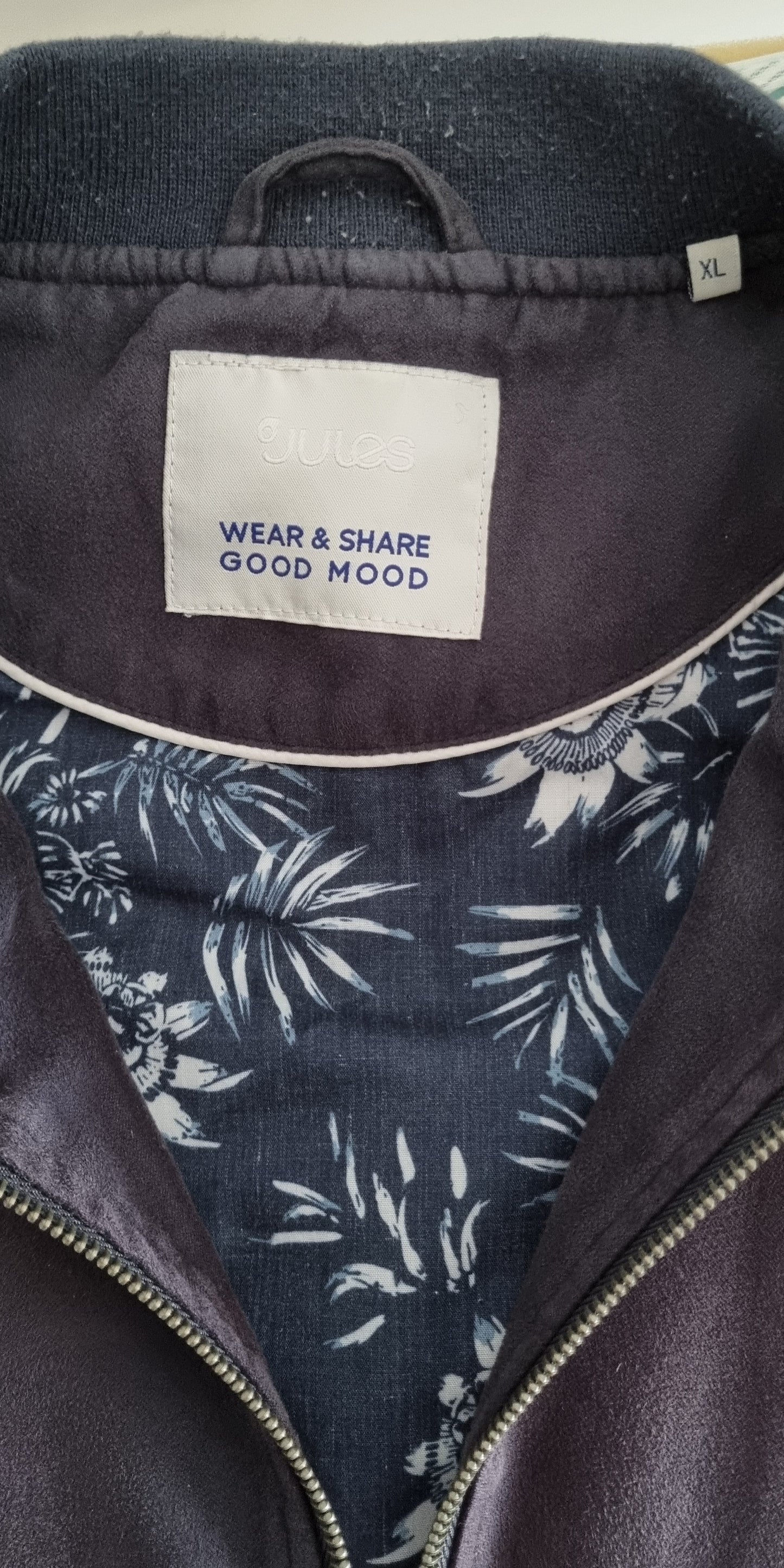 Blouson simili cuir aspect suédine