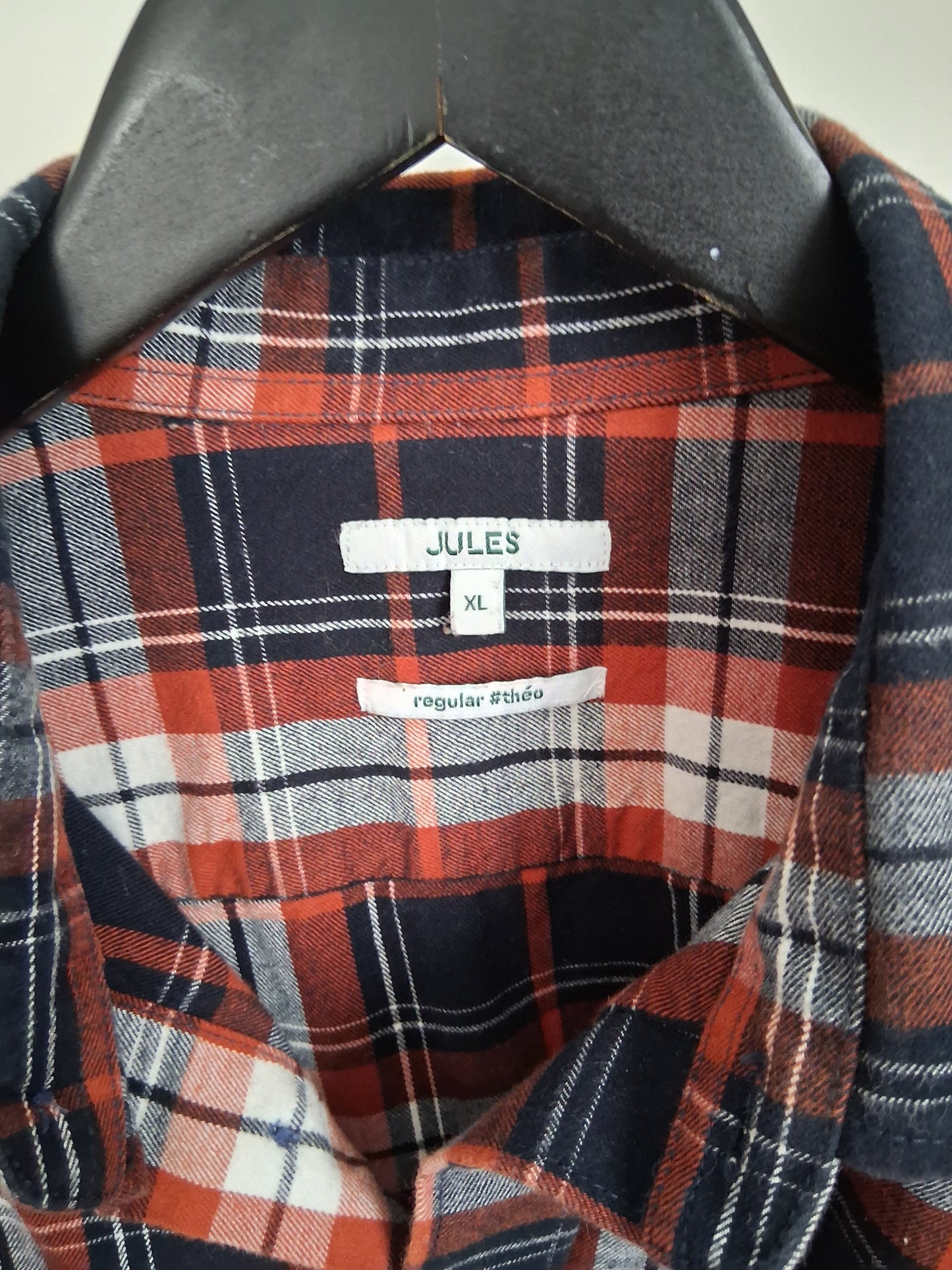 Chemise regular à carreaux ombré coton