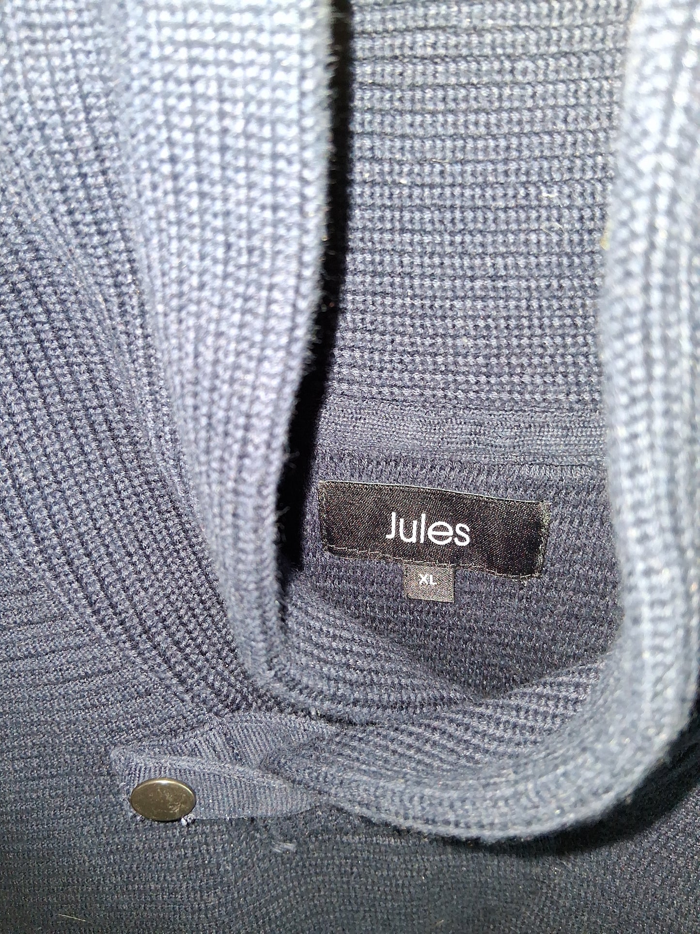 Pull col châle colorblock maille piquée