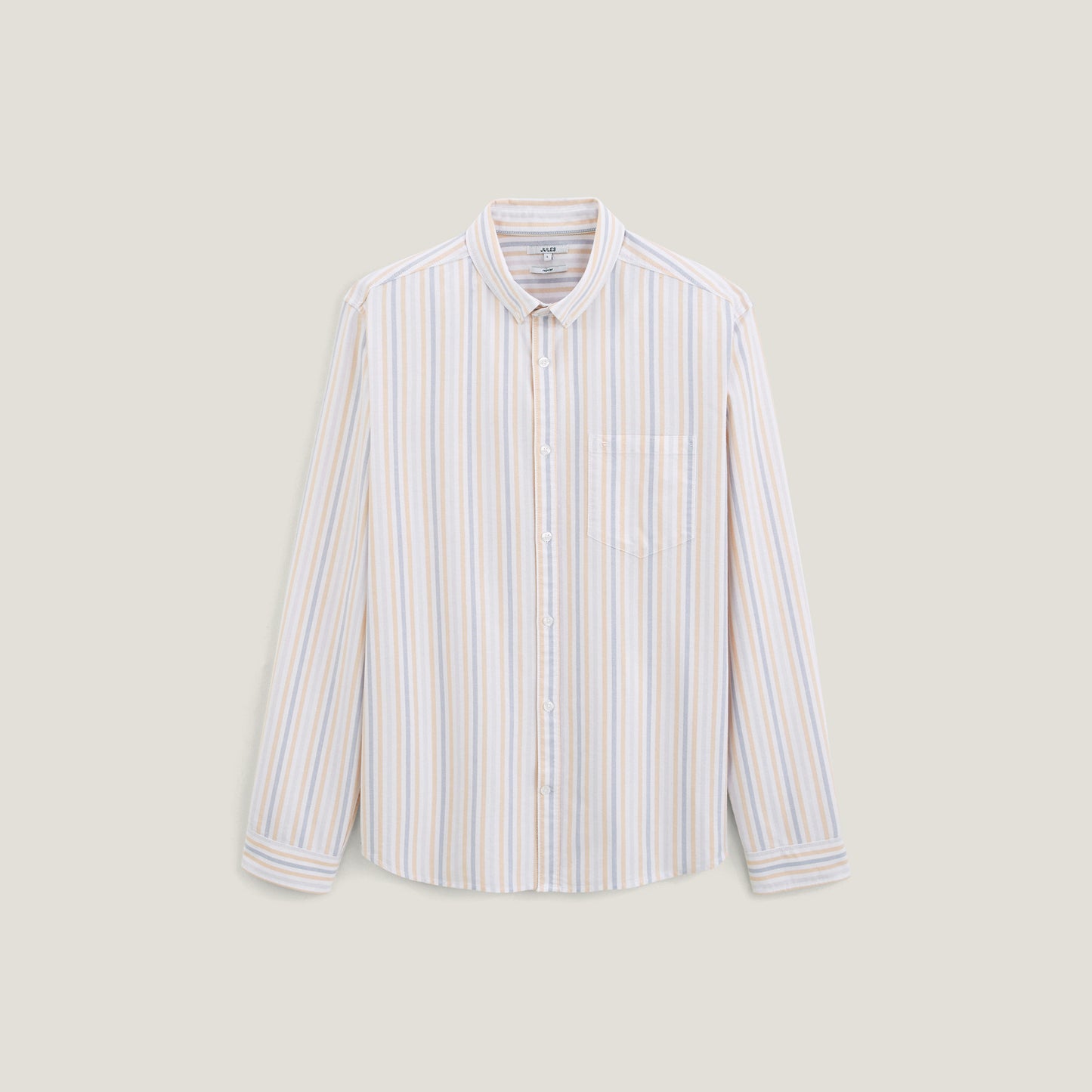 Chemise regular oxford rayures coton