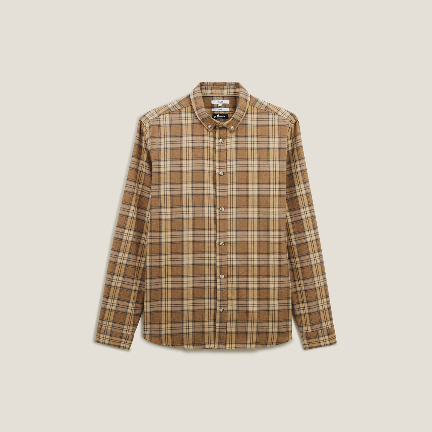 Chemise regular carreaux coton flanelle premium