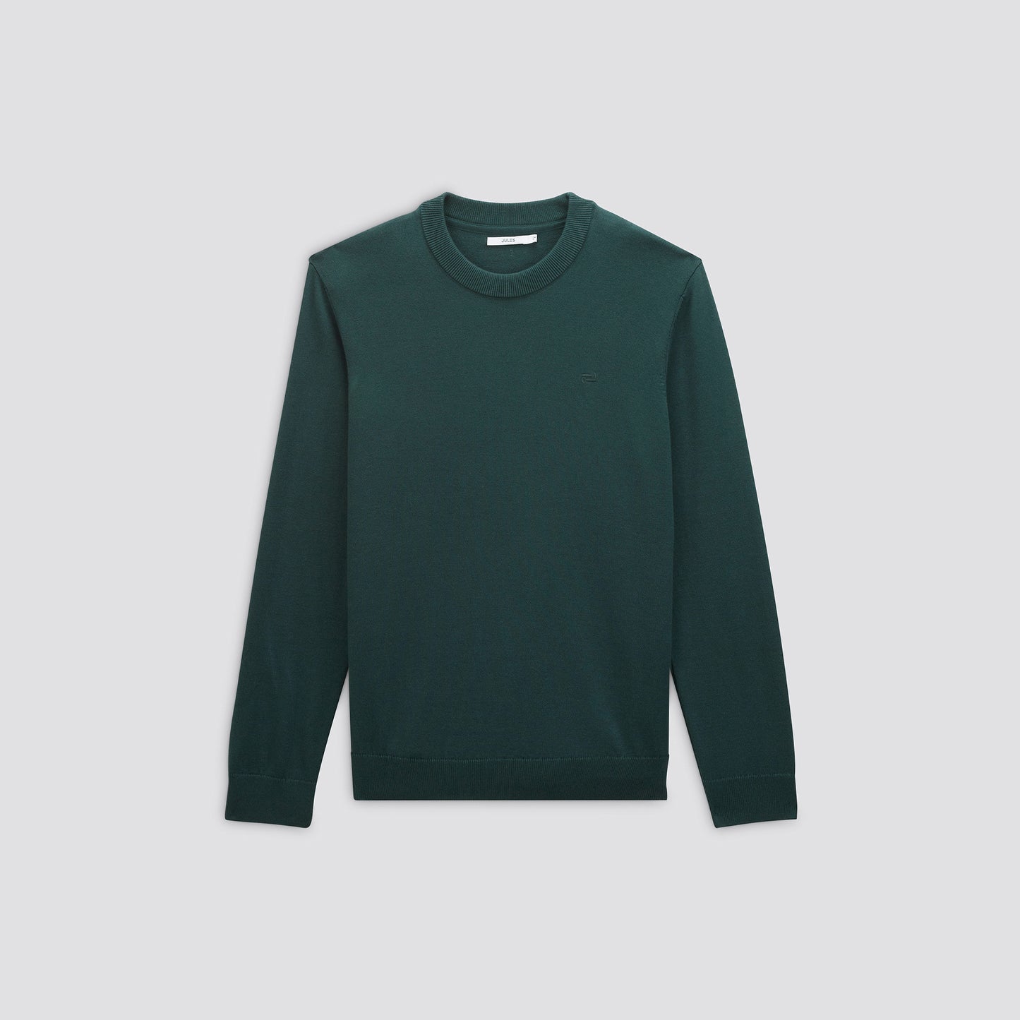 Pull col rond basic brodé