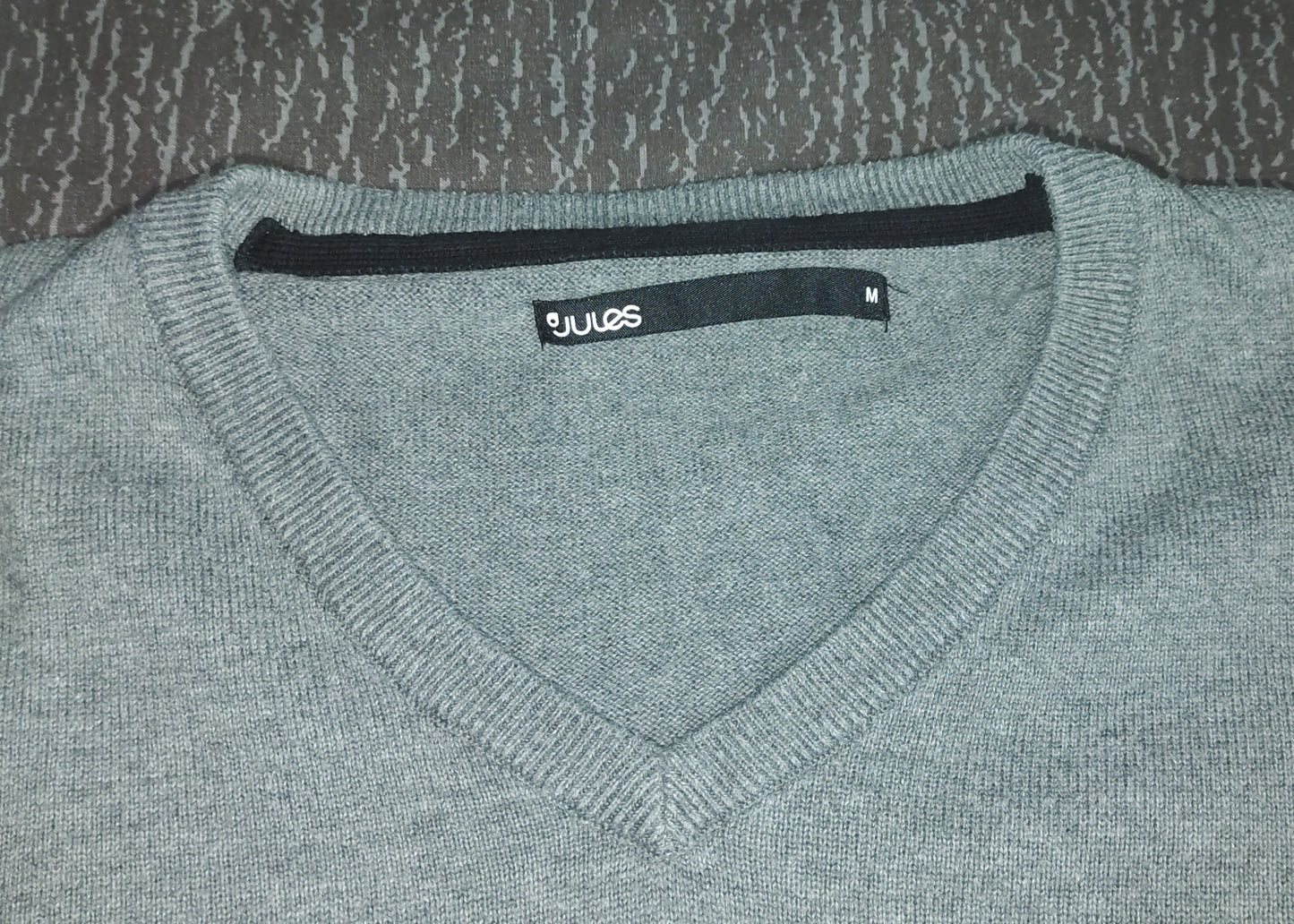 Pull col V gris M