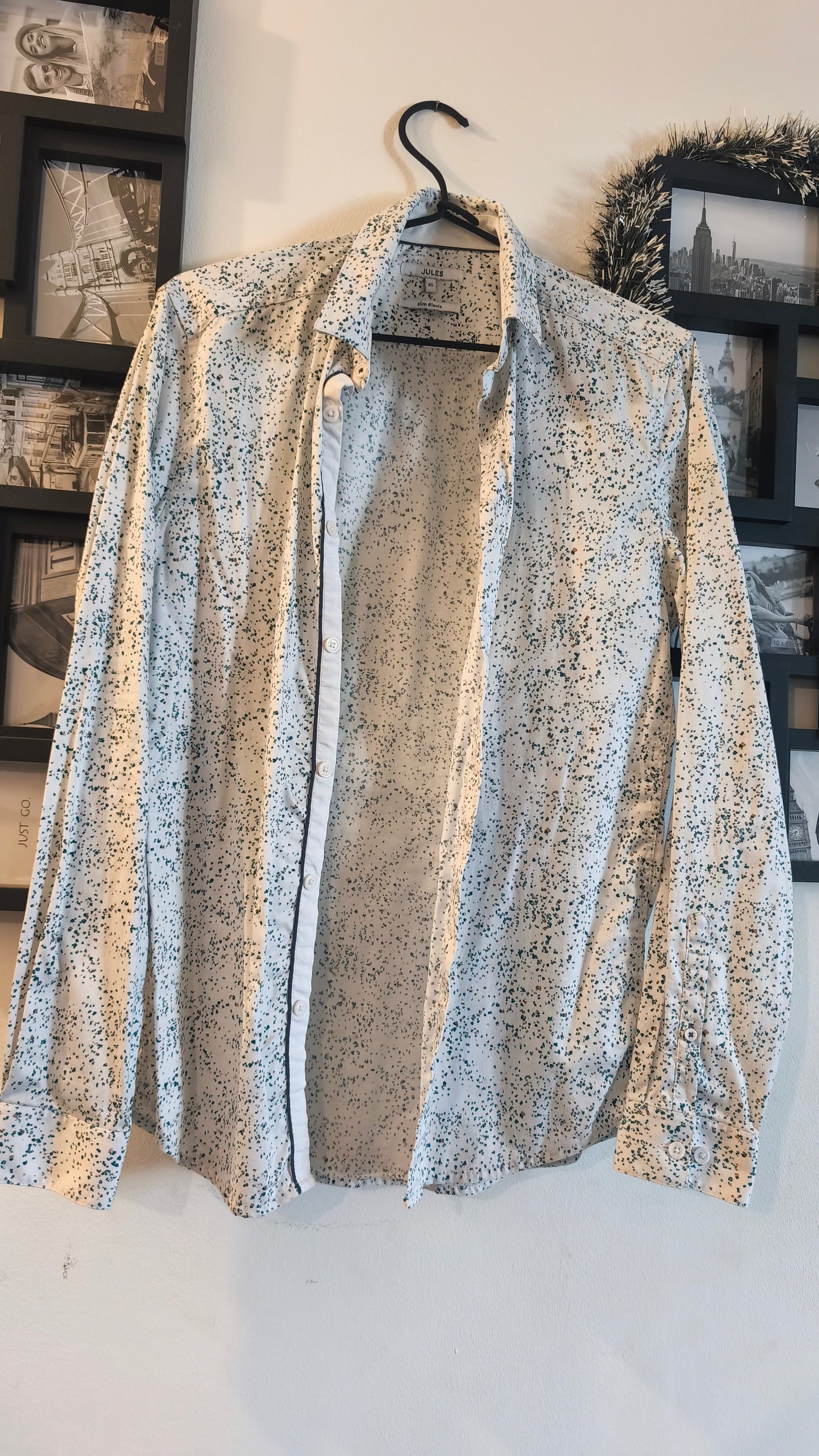 Chemise Slim motif fantaisie Noël