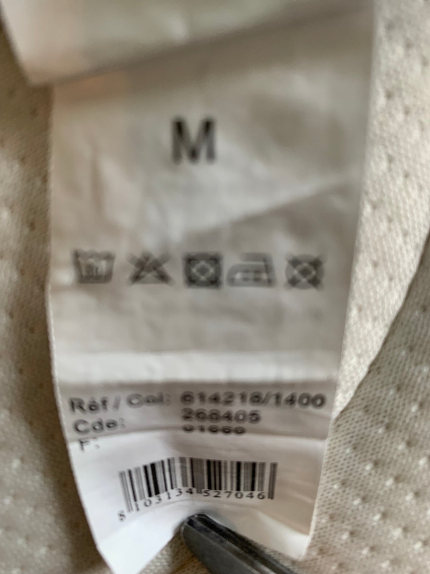Chemise bleue à petits points blancs Taille M Slim bon état