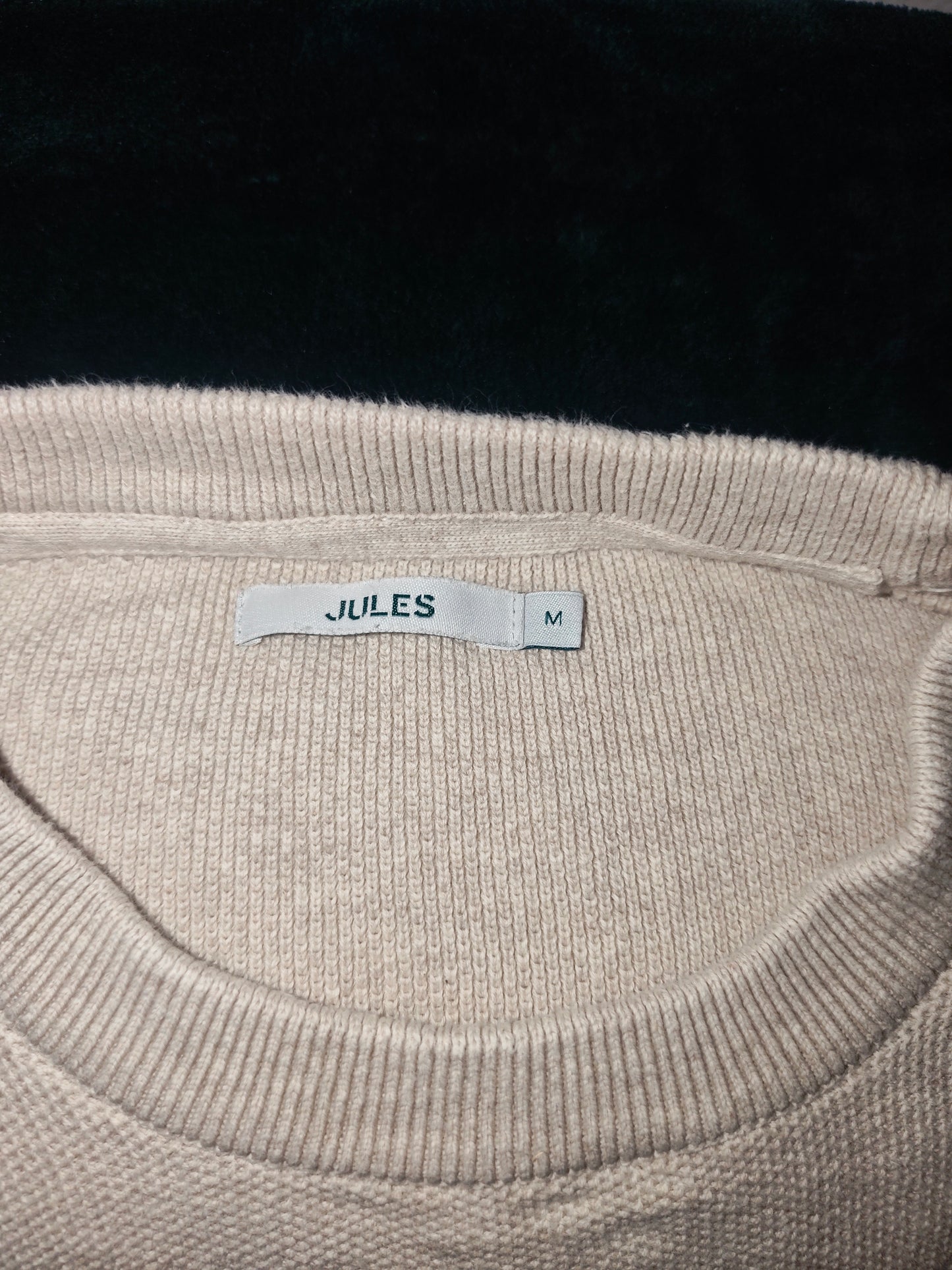 Pull col rond jeux de points