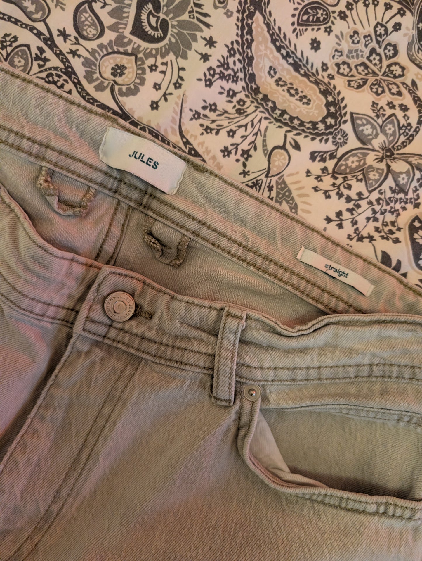 Jean straight gris clair