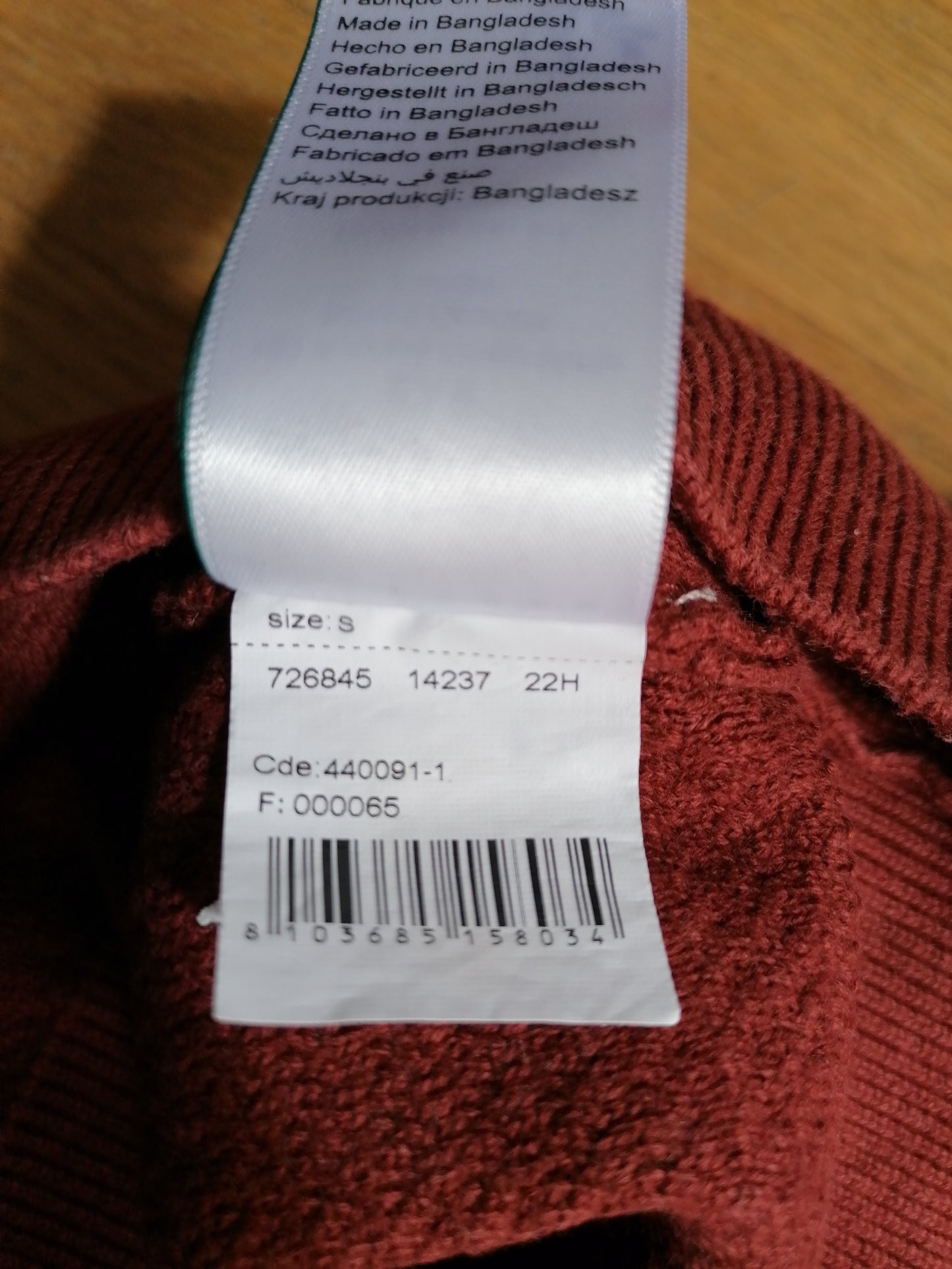 Pull col rond coton point fantaisie