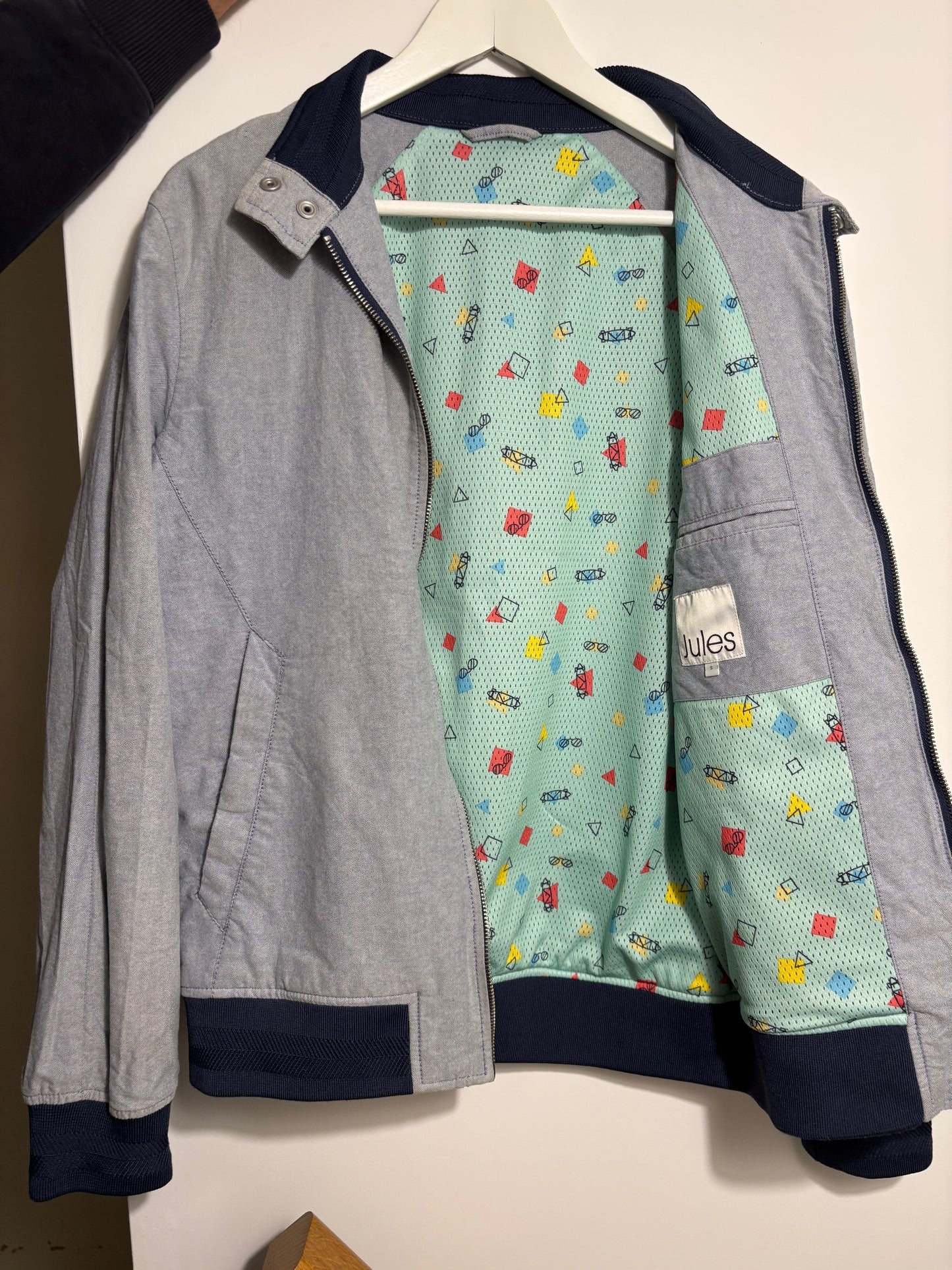 Blouson col montant esprit lin