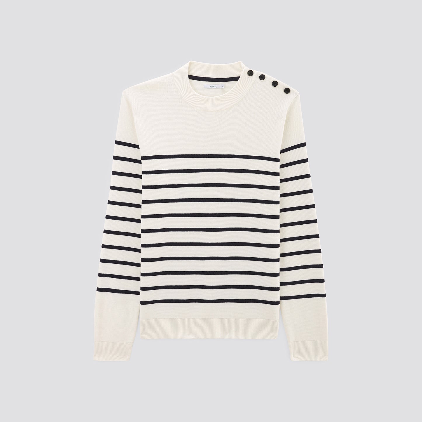 Pull à col rond marinière