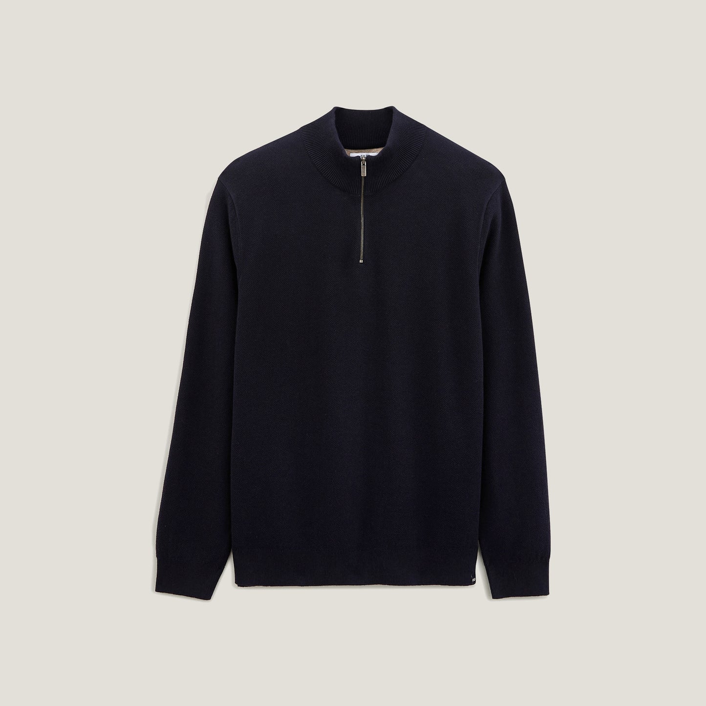 Pull col montant demi zippé
