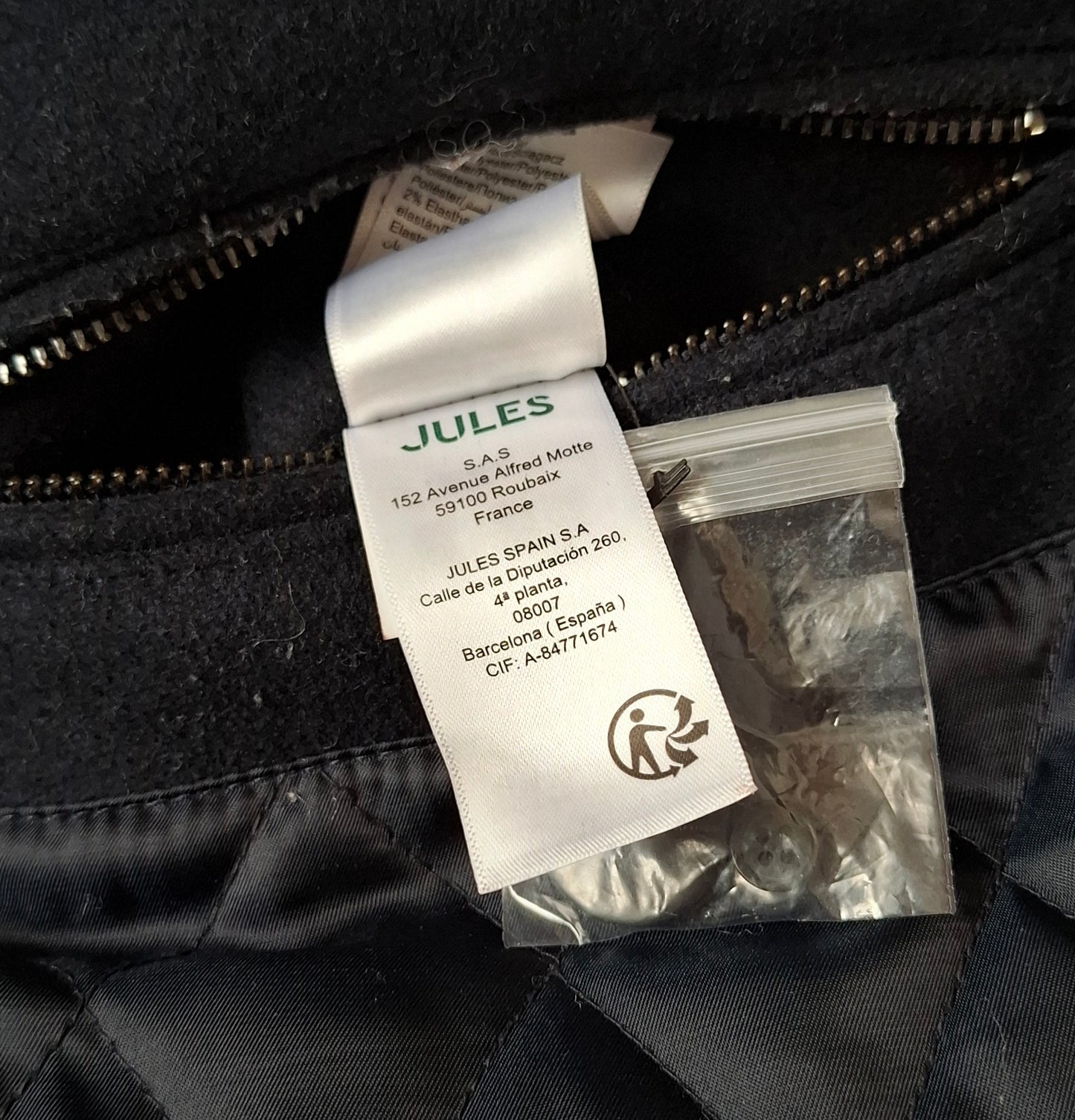 Blouson lainage col en sherpa