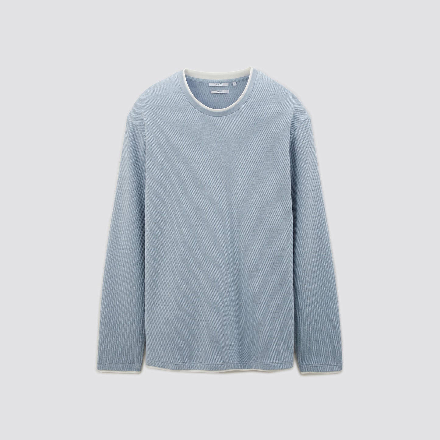 Tee shirt finition double matière fantaisie