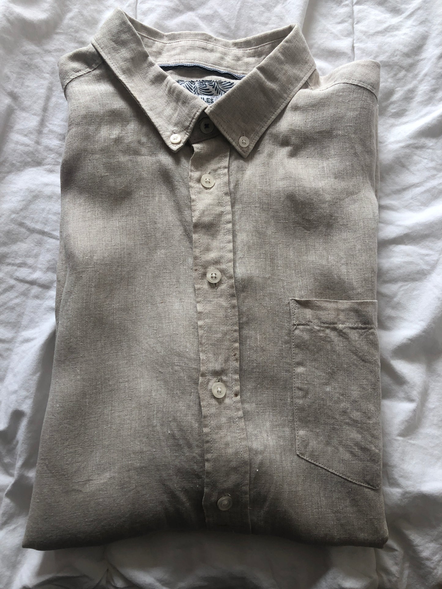 Chemise regular manches courtes lin