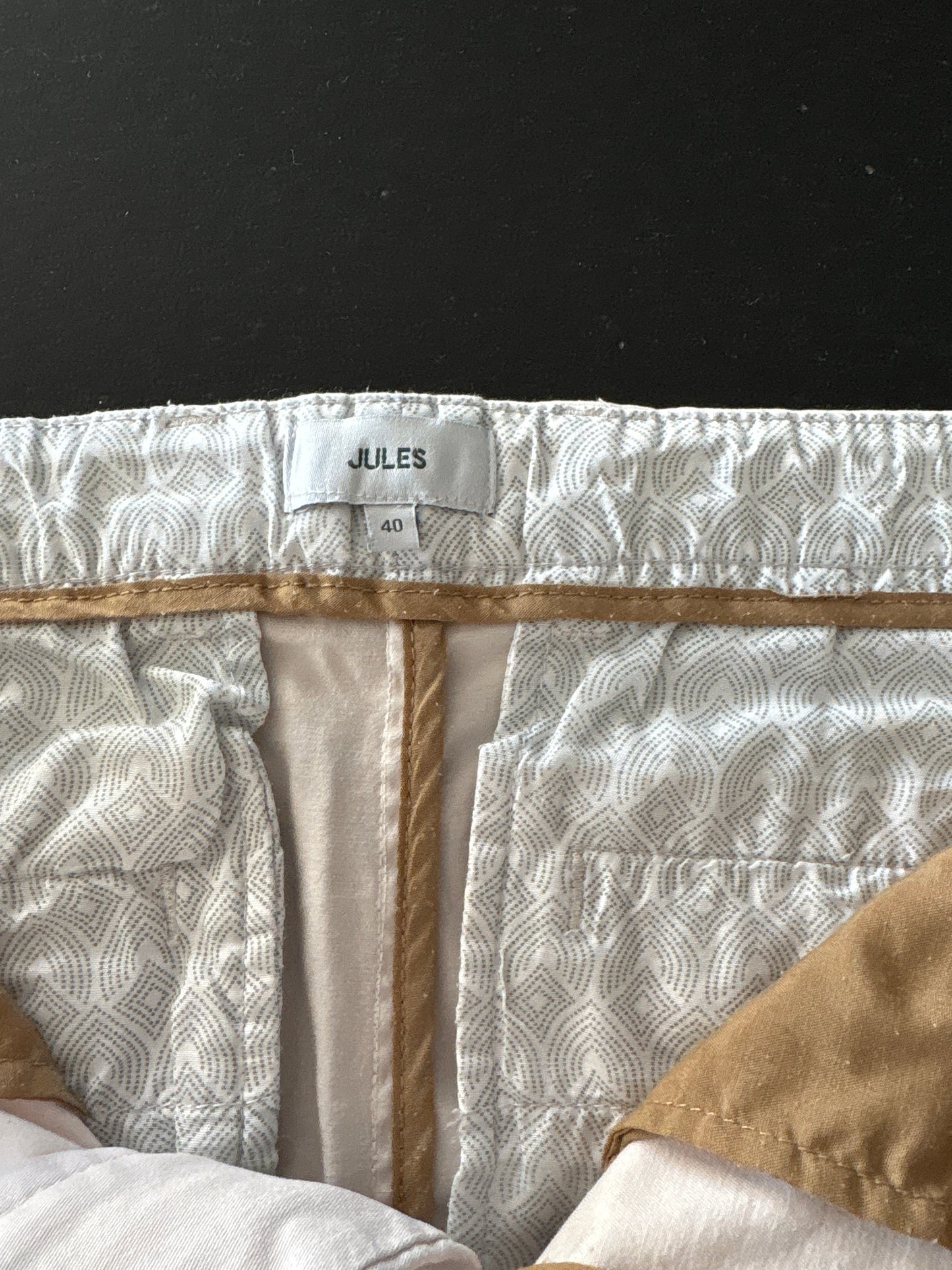 Bermuda chino uni avec ceinture