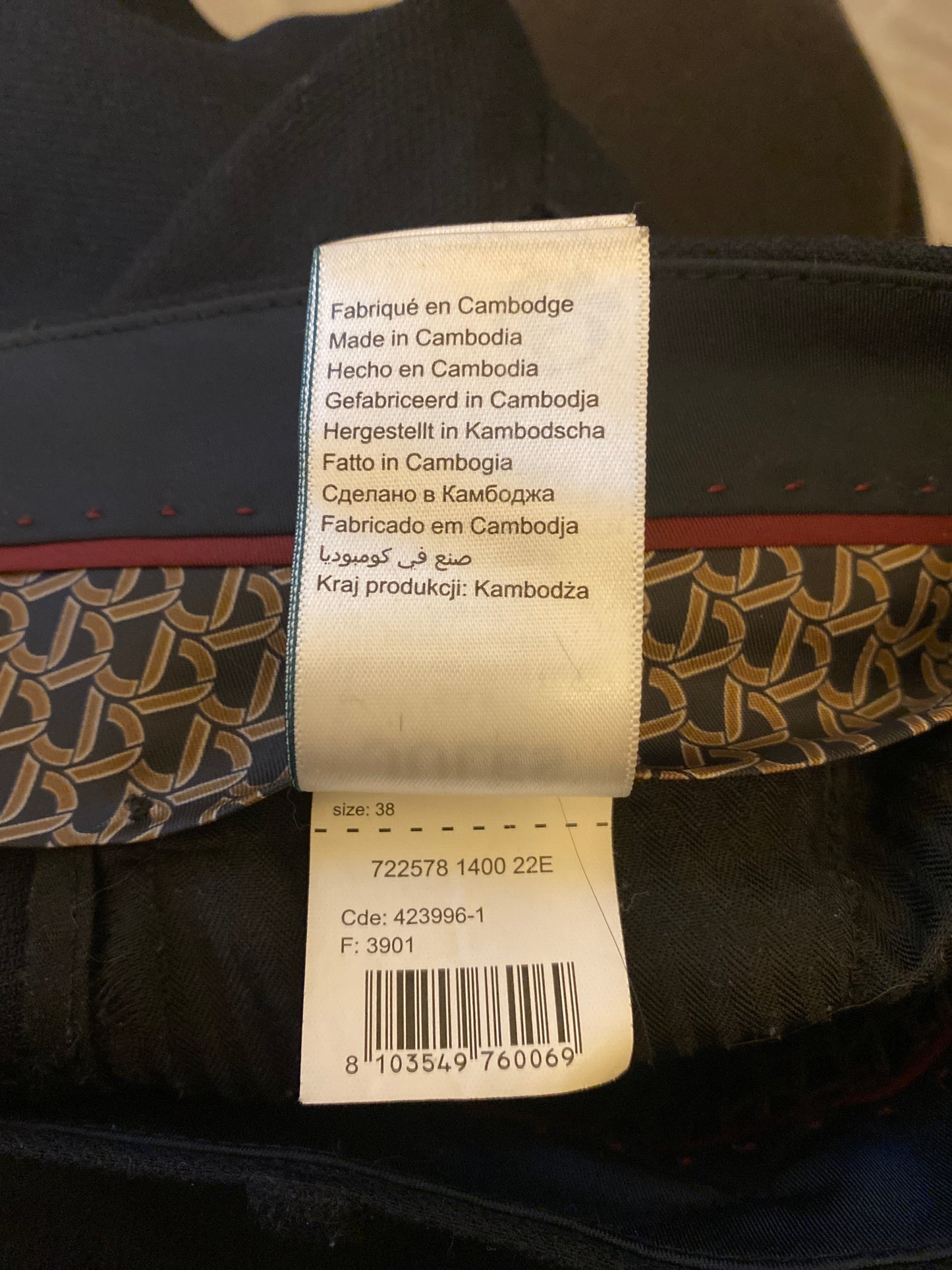 Pantalon de costume bleu marine