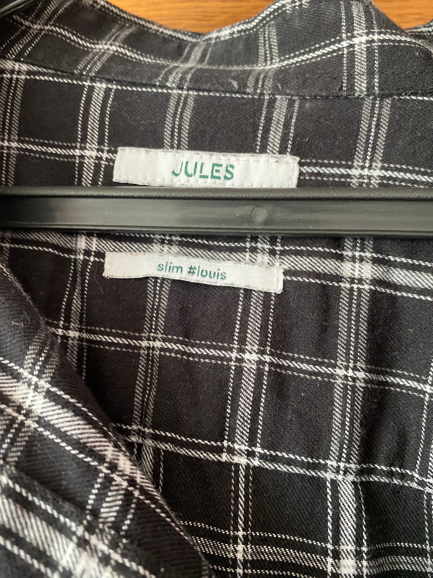 Chemise slim à carreaux coton