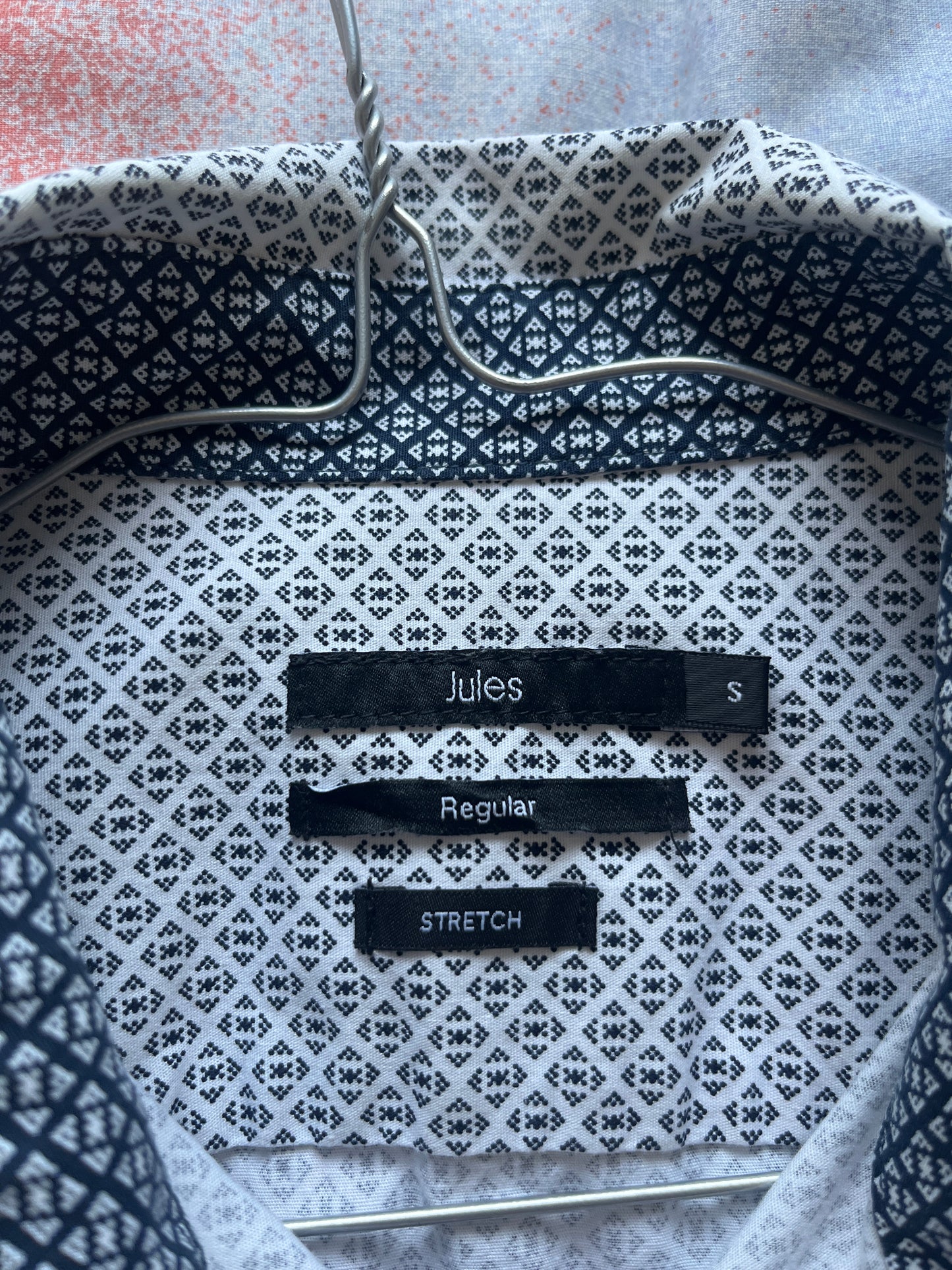Chemise regular micro motif coton