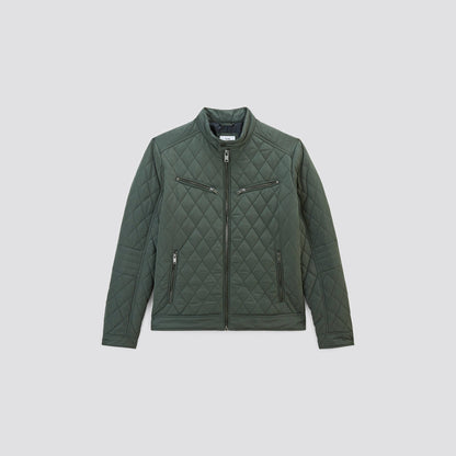 Blouson matelassé col biker