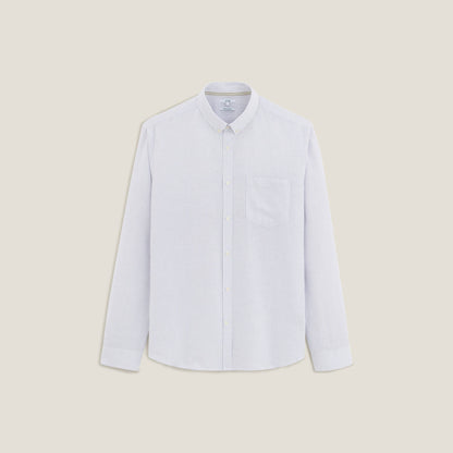 Chemise regular rayures coton lin