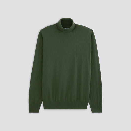 Pull col roulé en coton