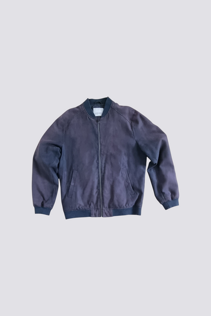 Blouson simili cuir aspect suédine