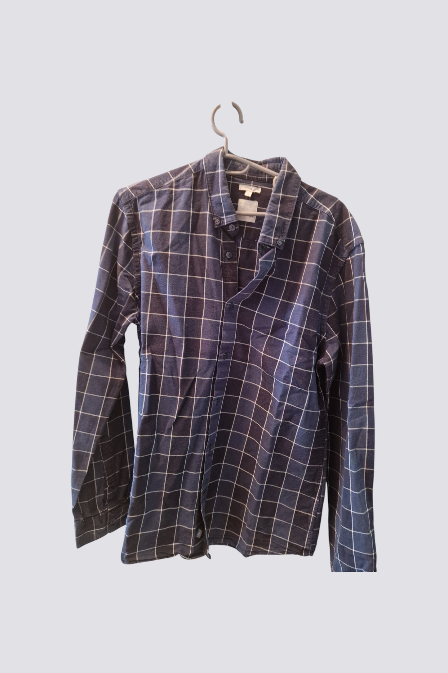 Chemise bleu à carreaux