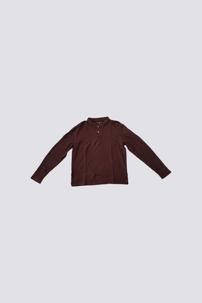 Polo manche longue bordeaux Taille M